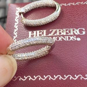 Helzberg 3/4 diamond hoop earrings